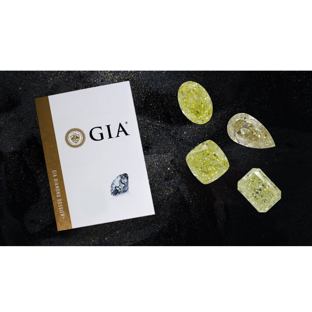4er Paket  ≥1,0 Karat Farbige, natürliche, geschliffene Diamanten, Anlagediamanten, Einkaräter