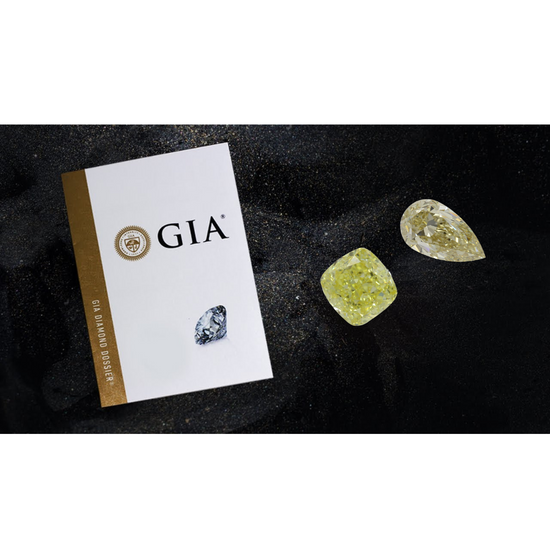 2er Paket 1 Karat Fancy Yellow Even, Farbdiamanten, Anlagediamanten, Einkaräter